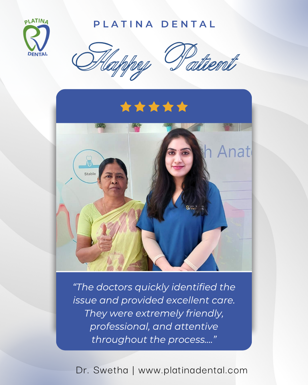 Happy Patient for Root Canal