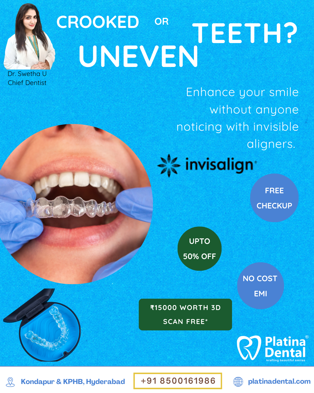 I have crooked teeth and feel embarrassed to smile. Can Invisalign fix this without braces?